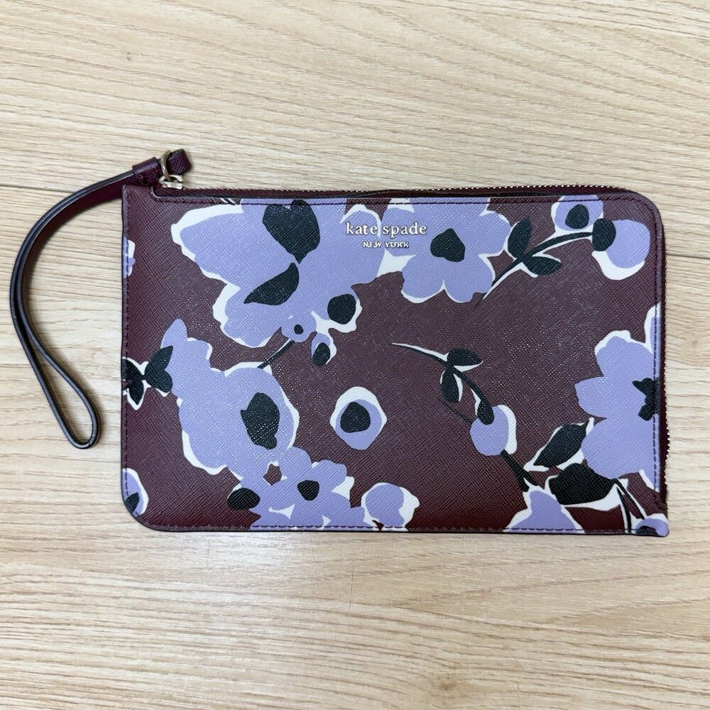 Kate Spade Cameron Wildflower Flower Bouquet Continental Zip Accordian Wallet